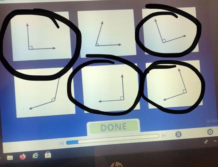 Choose ALL the angles with a measure of 90°.-example-1