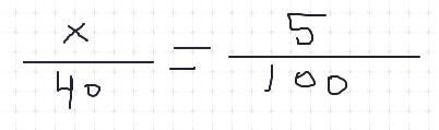 Determine each number by writing a proportion. Round to the nearest tenth if necessary-example-1