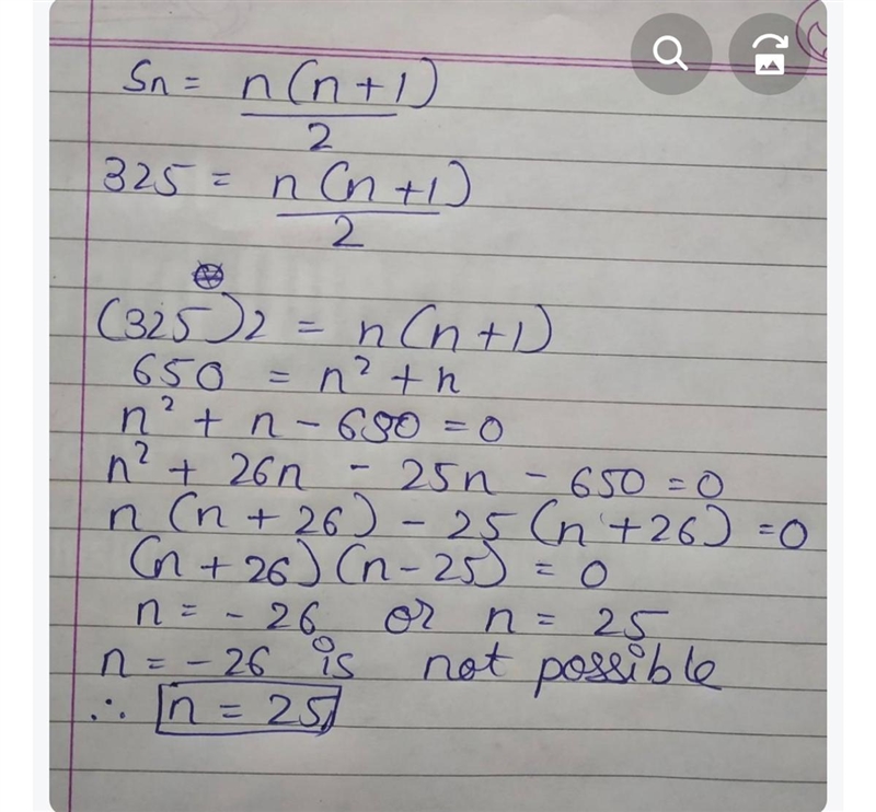 The formula n(n+1)/2 can be used to find the sum of the first n natural number. Find-example-1