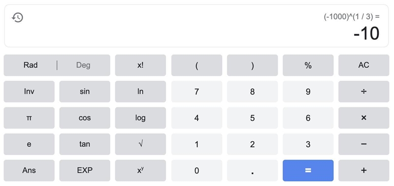 How do I evaluate: (-1000)1/3-example-1