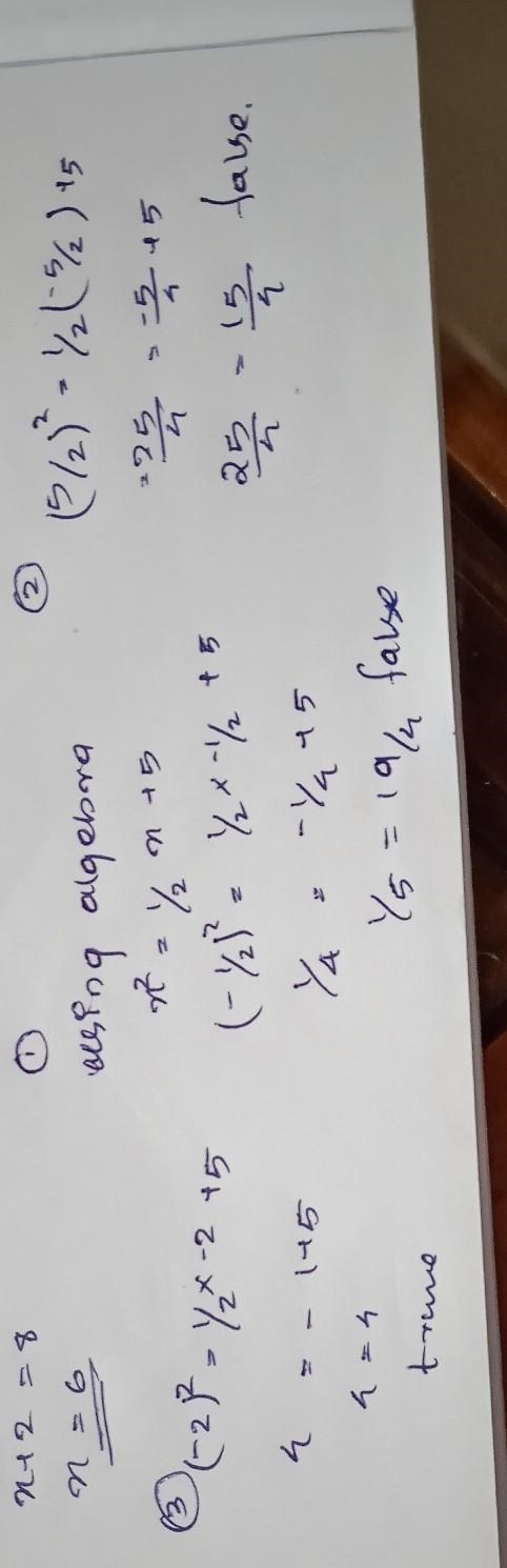 The square of a certain negative number is equal to five more than one-half of that-example-1