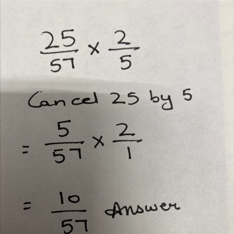 Multiply the fractions and reduce to lowest terms. Use cancellation whenever possible-example-1