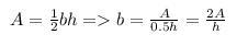 A= 1/2bh solve for b-example-1