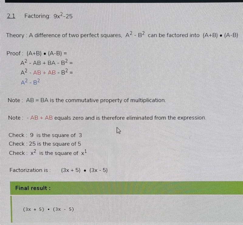 6) Factor completely. 9x^2- 25-example-1