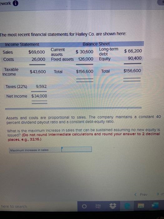 What is the maximum increase in sales that can be sustained assuming no new equity-example-1