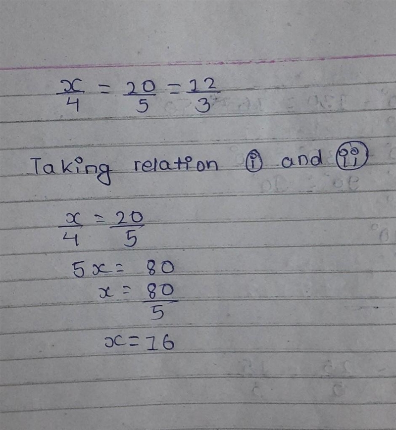 The triangles are similar. What is the value of x? Enter your answer in the box. x-example-1