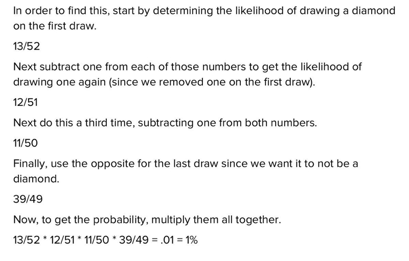 25 POINTS!! A standard deck of 52 playing cards contains 13 cards in each of four-example-1