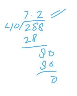 Como es el procedimiento de division con decimales 28.8/4-example-1