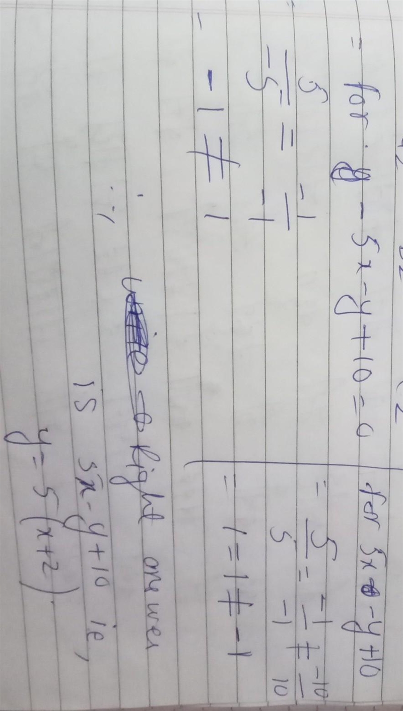 The graphed line shown below is Y = 5x-10 CTS 5 2 Which equation, when graphed with-example-2