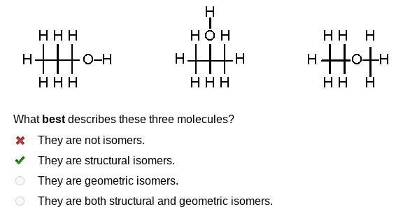 Н НОН HHH HHH H Но-н нЩн нон HHH HHH HHH What best describes these three molecules-example-1