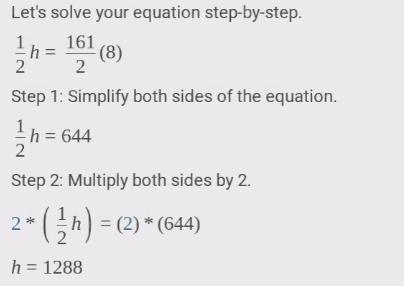 1/2h=16 1/2(8) I need help on this pls help it’s due tomorrow pls show the steps too-example-1