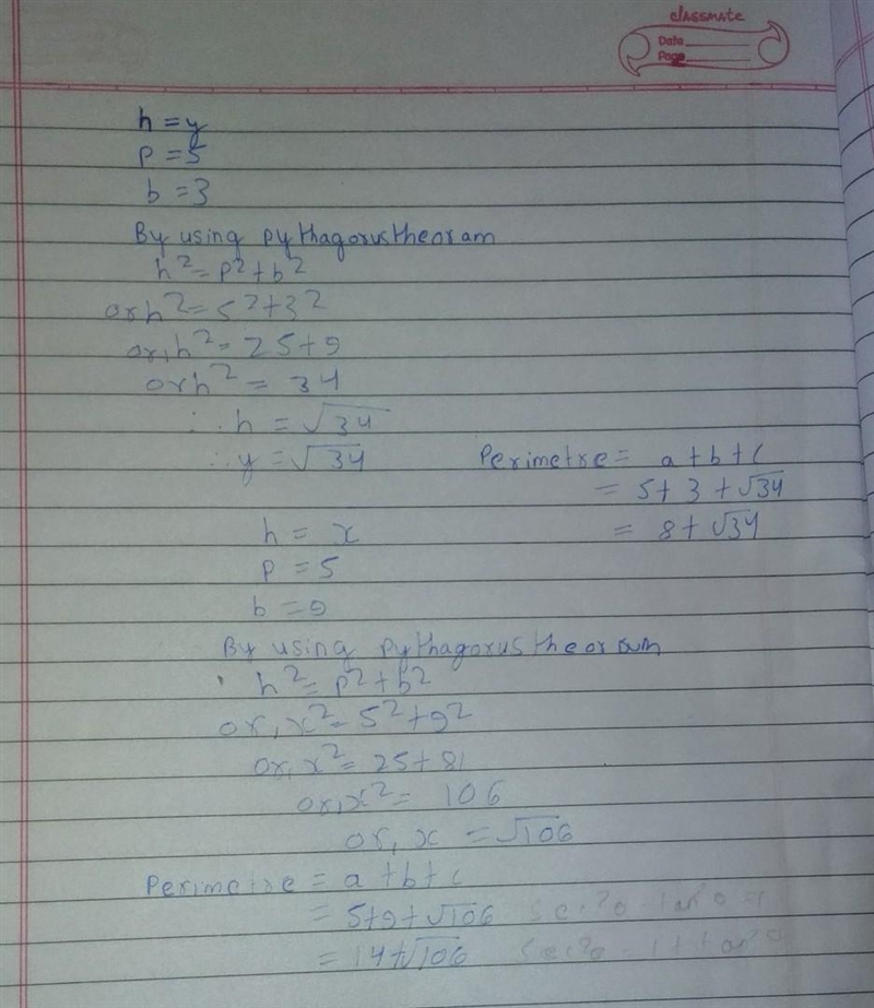 Find x and y. and perimeter-example-1