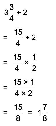 Find the quotient: 3 3/4 ÷ 2-example-1