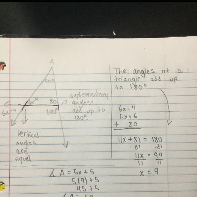 Need help ASAP !!!! Solve for angle A-example-1