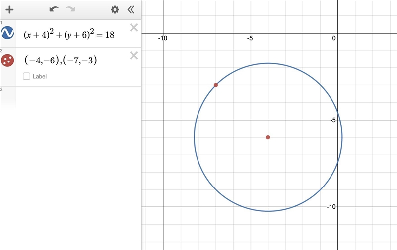 SEND HELP Write the standard form of the equation of the circle.-example-1