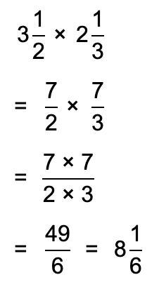 Juanita's rectangle measures 3 1/2 units by 2 1/3 units. what is the area​-example-1