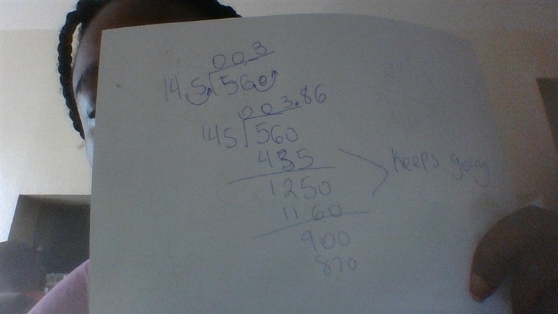 What is 56 divided by 14.5-example-1