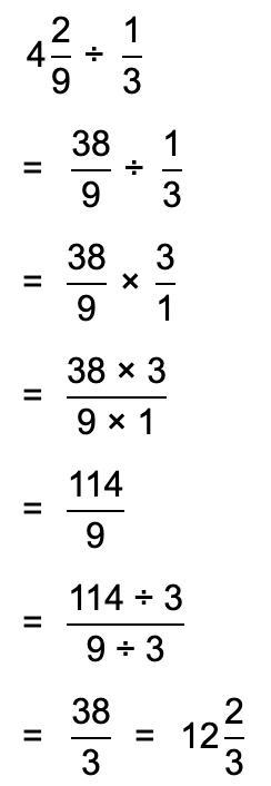 Quick help what is 4 2/9 divided by 1/3-example-1