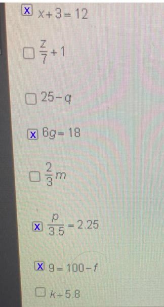 Which are equations? Check all that apply.-example-1