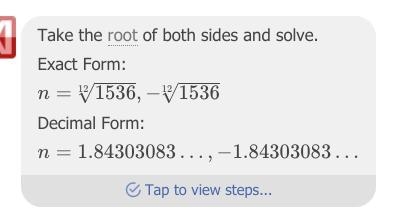 If n12=1536 then n= Hellllllllllllllppppp-example-1