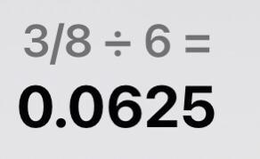 Divide. Write the answer in simplest form. 3=6= 8 (3)/(8) / 6 ​-example-1