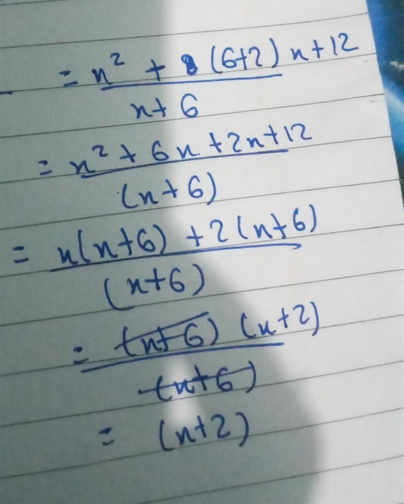 4. The area of a rectangle is (x2+8x + 12) cm. If the length of the rectangle is (x-example-2