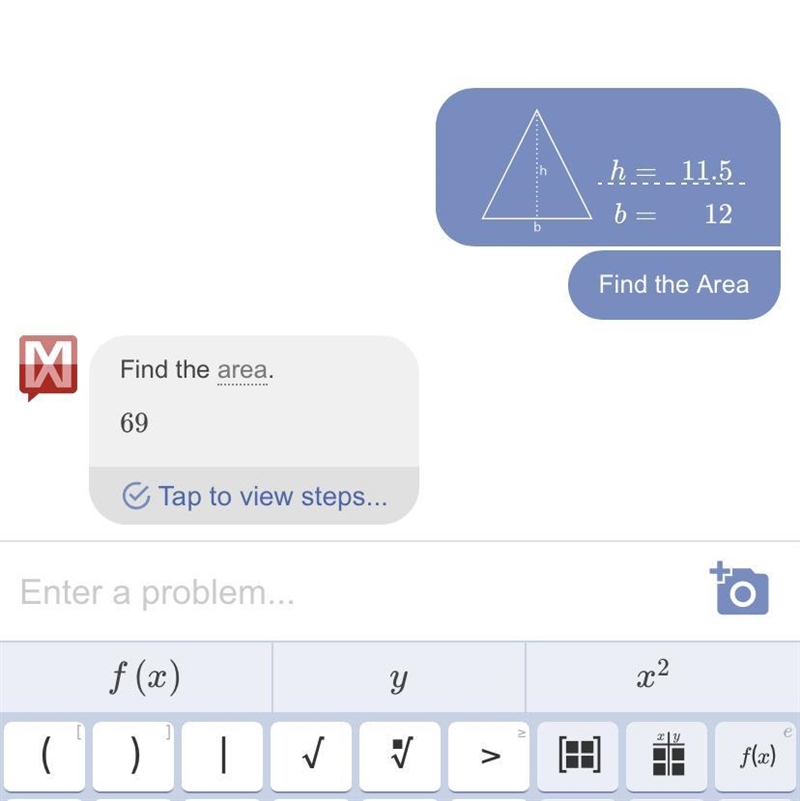 7. Find the area 12 in 11.5 in 12 in​-example-1