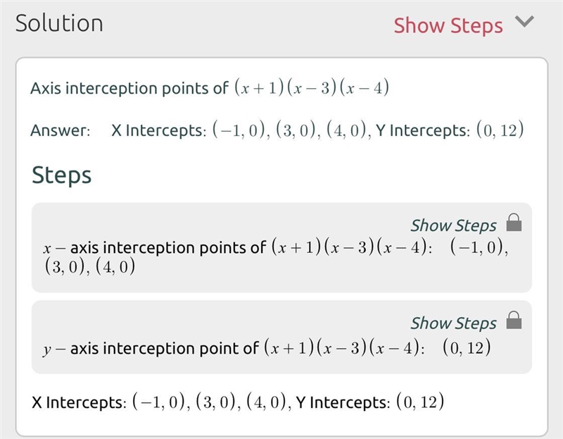 Determine the number of x-intercepts that appear on a graph of eac f(x) = (x + 1)(x-example-1