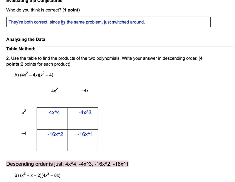 Scenario: Multiplying Polynomials Instructions: View the video found on page 1 of-example-2