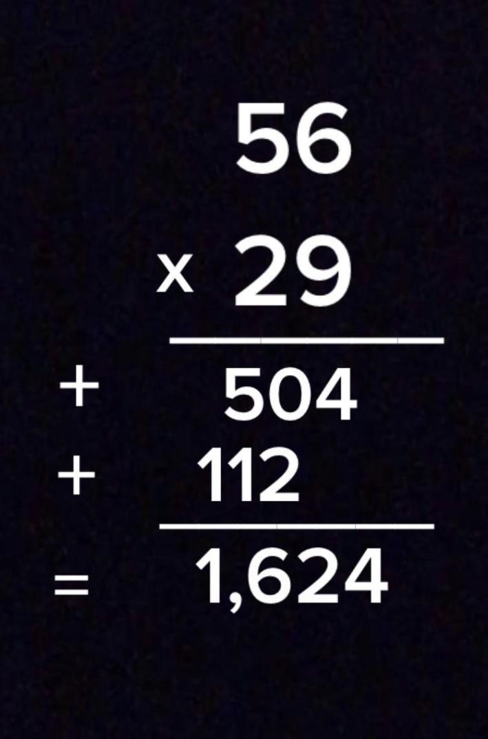 What is 56 times 29 pls help :(-example-1