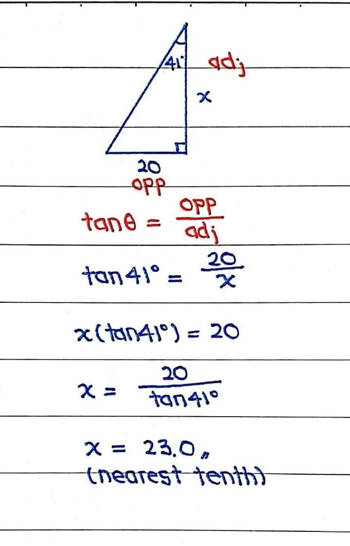 Find the missing side. Round your answer to the nearest tenth.-example-1