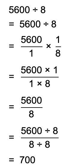 Find the quotient for 5,600÷8​-example-1