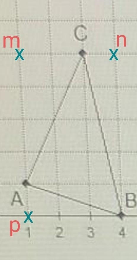 What is the area of triangle ABC? - OP 03 square units 0 7 square units o 11 square-example-1