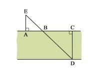 A, B, and C are pegs on the bank of a canal which has parallel straight sides. C and-example-1