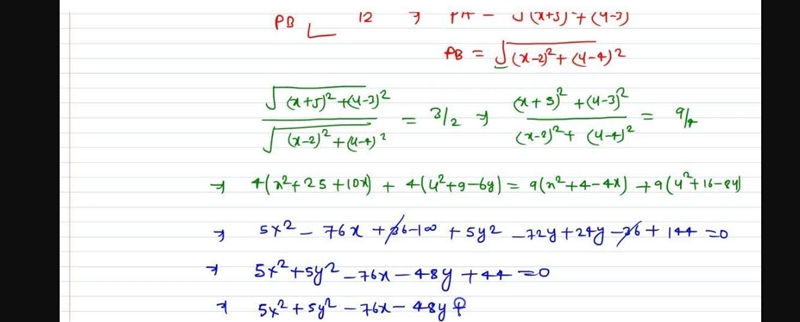 [3+2 +5= 10 marks] a) A and B are two given point whose co-ordinates are (-5, 3) and-example-1