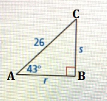 Find the value of each variable using sine and cosine. Round your answers to the nearest-example-1