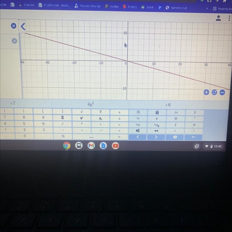 Graph the linear equation. X = - 4y​-example-1