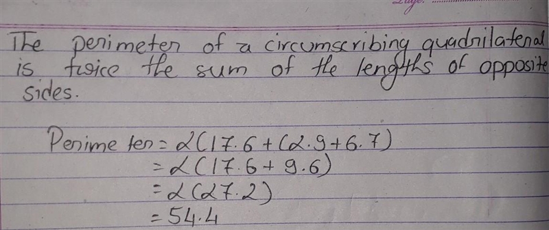 Find the perimeter of each polygon. Assume that lines which appeared to be tangent-example-1