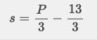 Solve the equation for s.P-5=3s+8solve for-example-1