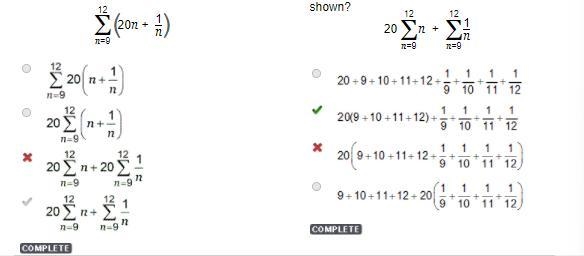 Which is equivalent to the series shown? 12 Which expansion is equivalent to the summation-example-1