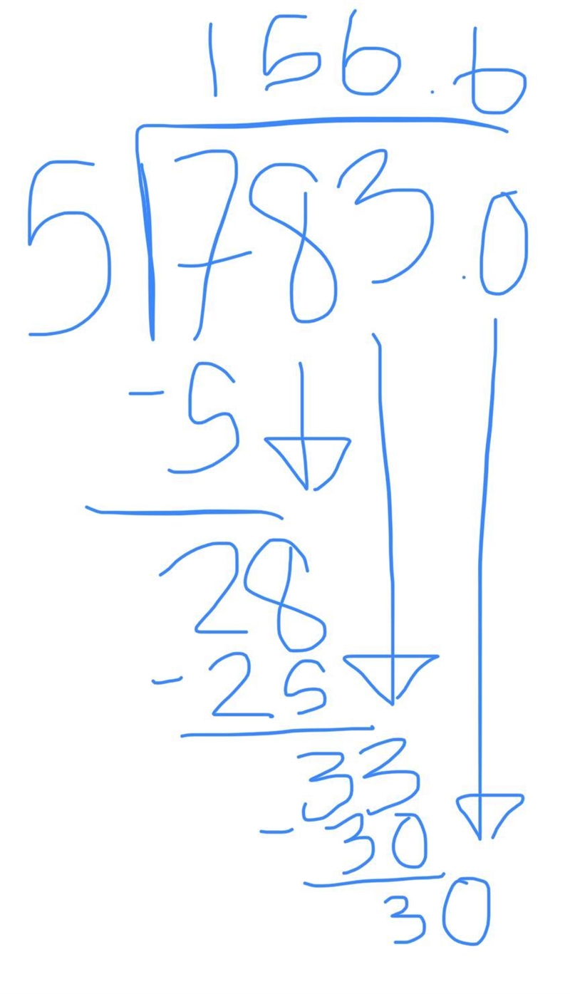 Show the work for 783 divided by 5-example-1