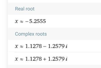 Please help What are the roots (zeros) of the polynomial f(x)=x^3+3x^2-9x+15-example-1