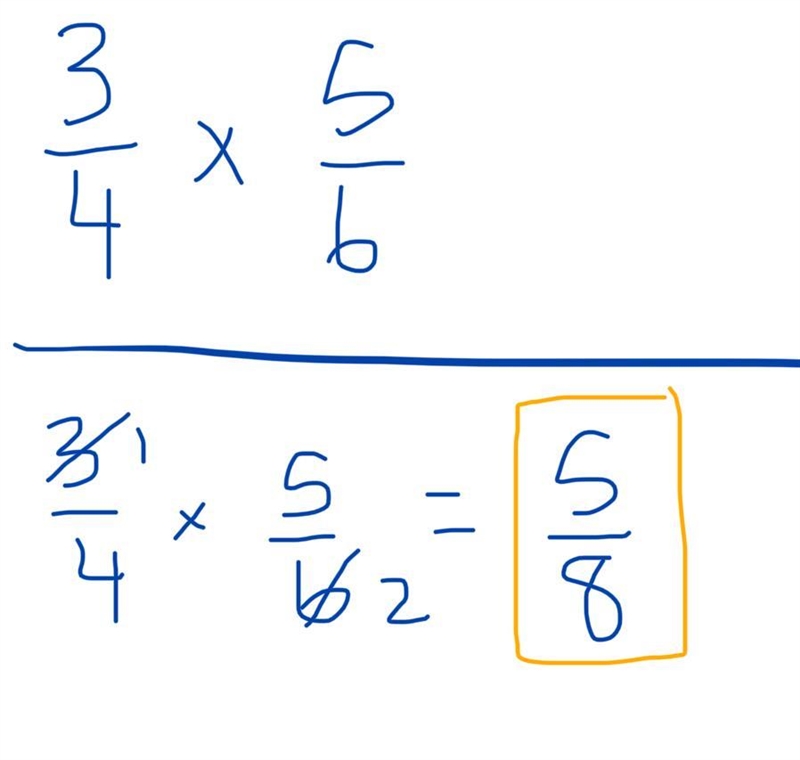 What is the answer to 3/4 x 5/6-example-1