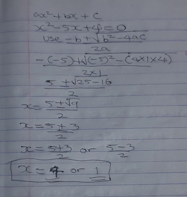 Encuentra el resultado de la ecuación mediante la formula general-example-1