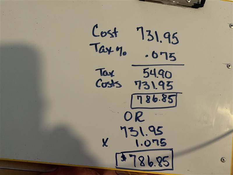 A laptop has a listed price of $731.95 before tax. If the sales tax rate is 7.5%, find-example-1