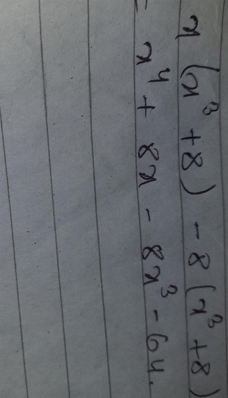 Product of polynomials (x^3+8),(x-8) is denoted by p (4)​-example-1