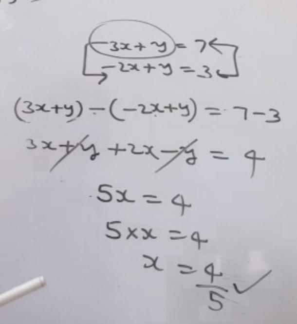 {3x+y=7{-2x+y=-3 please-example-1