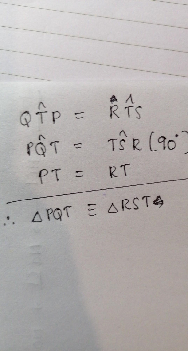 15. Given: PQ 1 QS, RS 1 SQ, Proof Tis the midpoint of PR Prove: APQT = ARST R Q т-example-1