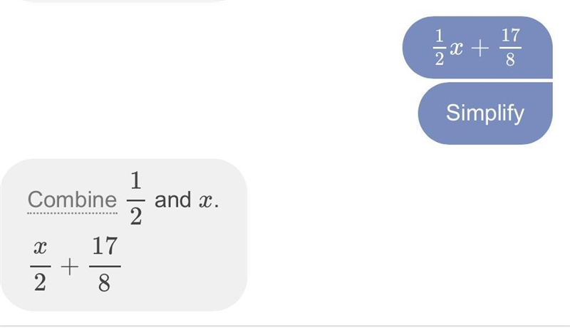 Simplify. 3/2(x+3/4)−(x+1) 5/2x+17/8 1/2x+17/8 1/2x+1/8 I don't know.-example-3