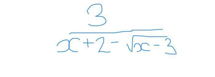 If f(x)=3 over x+2-square root of x-3-example-1